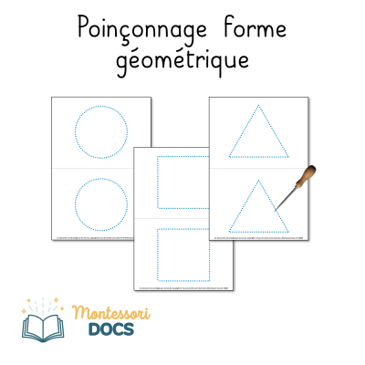 Poinçonnage Forme Géométrique - Modèle Téléchargeable | Activités Montessori
