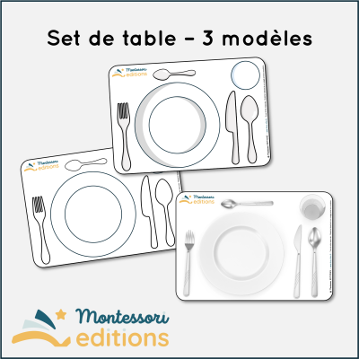 set de table Montessori à imprimer